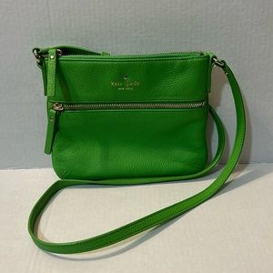 Kate Spade, UEC, bright green, cross-body purse
